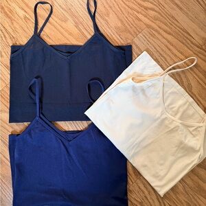 The Limited camis x 3 - black, Navy, nude